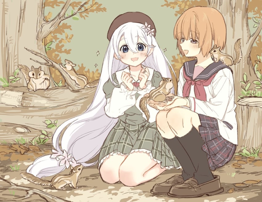 miura asahi and aoba chika (mahou shoujo madoka magica and 1 more) drawn by yukishiro_(hitsuji)