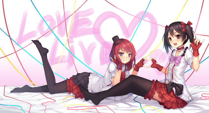 nishikino maki and yazawa nico (love live! and 1 more) drawn by musyne_xsk