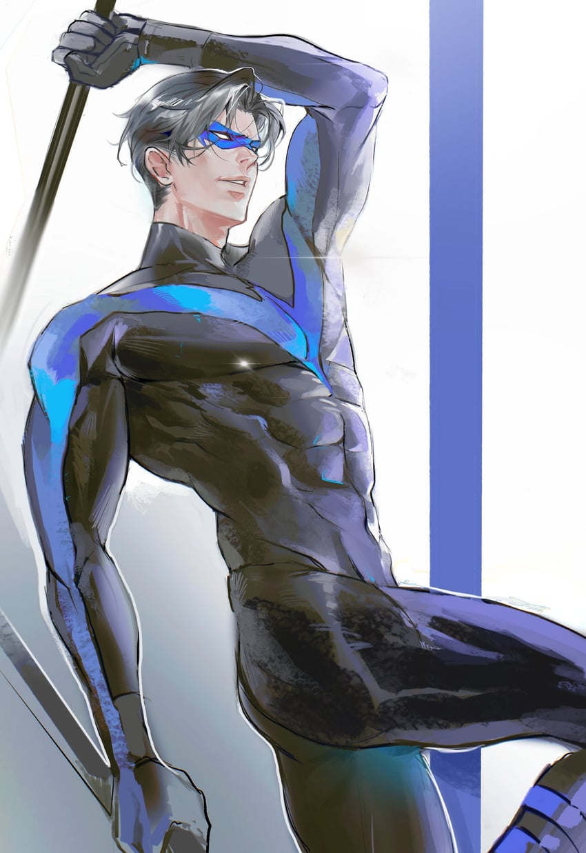 dick grayson and nightwing (dc comics and 1 more) drawn by koumikoumi69