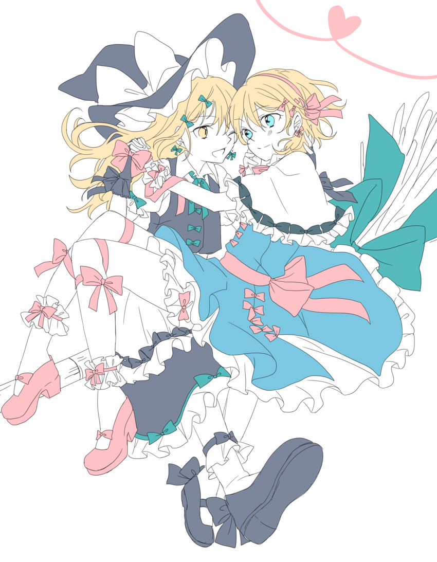 kirisame marisa and alice margatroid (touhou) drawn by tsuno_no_hito