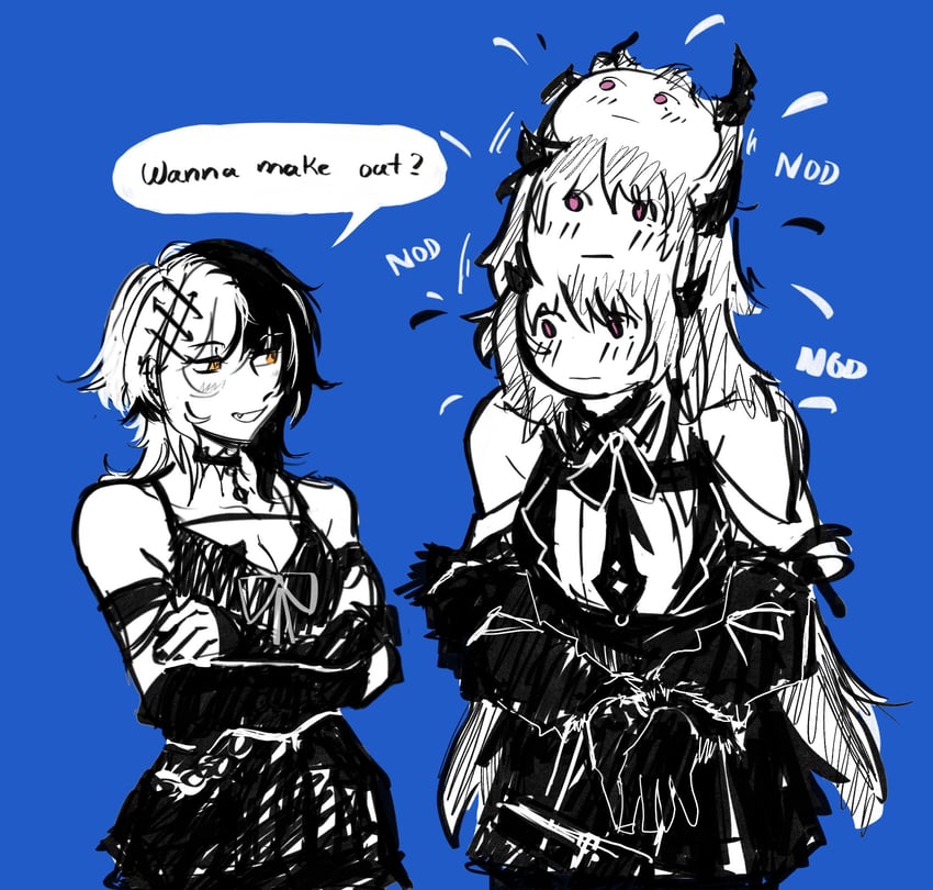 shiori novella and nerissa ravencroft (hololive and 1 more) drawn by byulmooruu