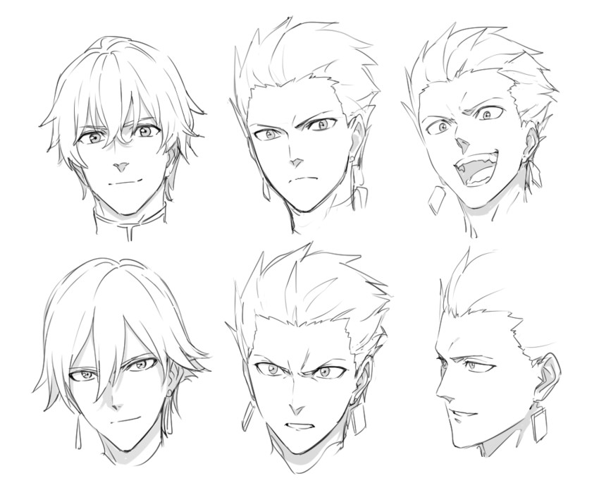 gilgamesh, gawain, and ozymandias (fate and 1 more) drawn by kinosuke_(sositeimanoga)