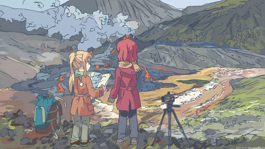 inose mai and sakurai mikage (koisuru asteroid) drawn by mikanixonable