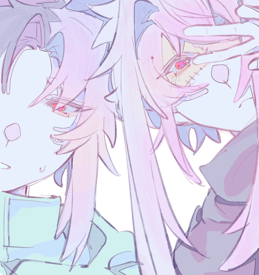 nijou ryuu and mutsushika misumi (saibou shinkyoku) drawn by banban146