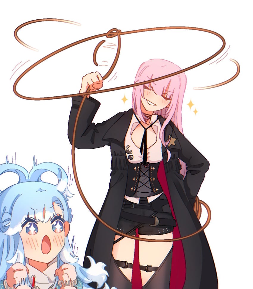 mori calliope and kobo kanaeru (hololive and 2 more) drawn by hyurisaki