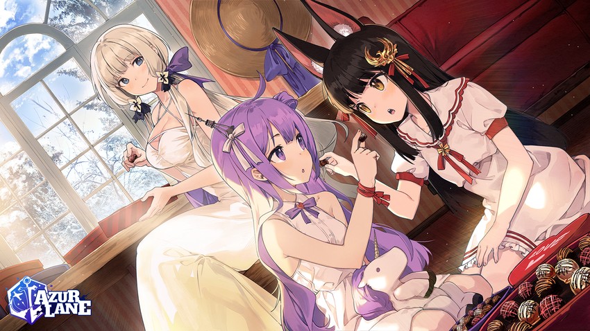 unicorn, illustrious, and nagato (azur lane) drawn by nagu