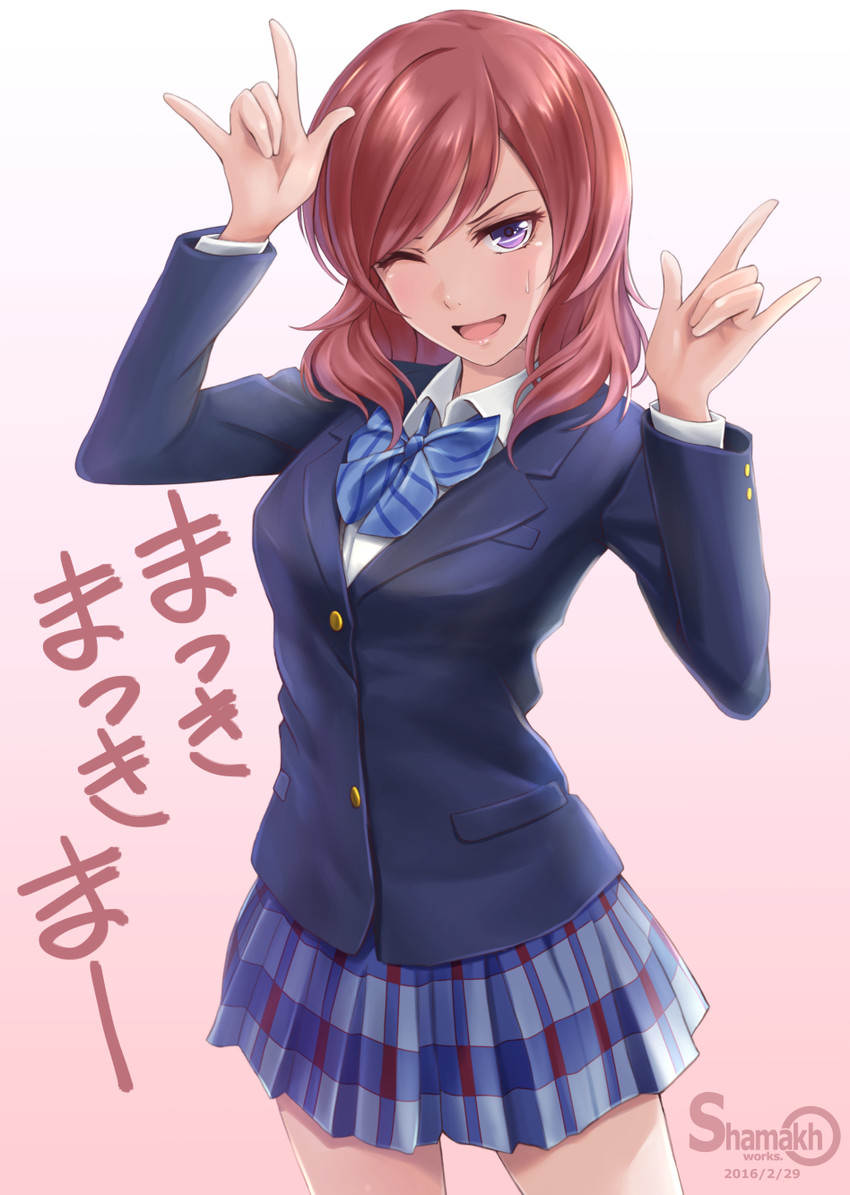 nishikino maki (love live! and 1 more) drawn by shamakho