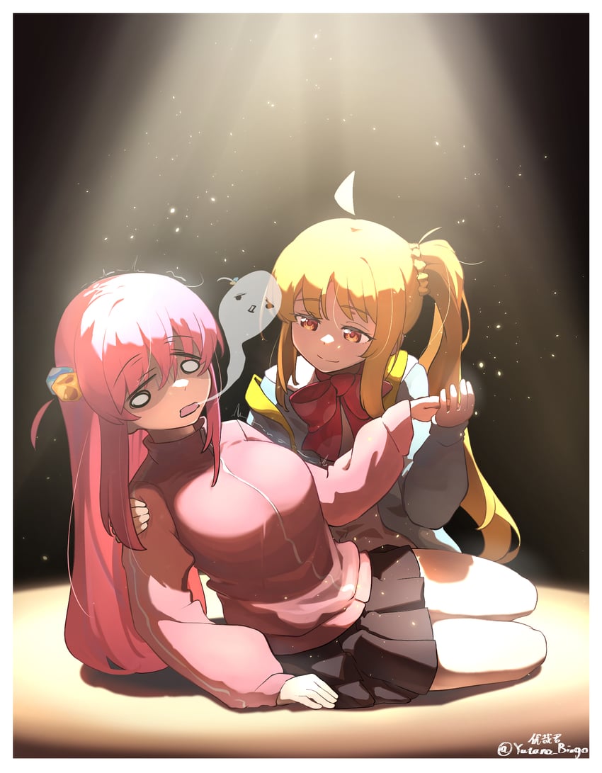gotoh hitori and ijichi nijika (bocchi the rock!) drawn by haihara_yuuya
