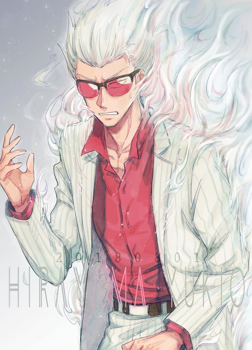 hirayama yukio (fukumoto mahjong and 1 more) drawn by mino_(mino_cat)