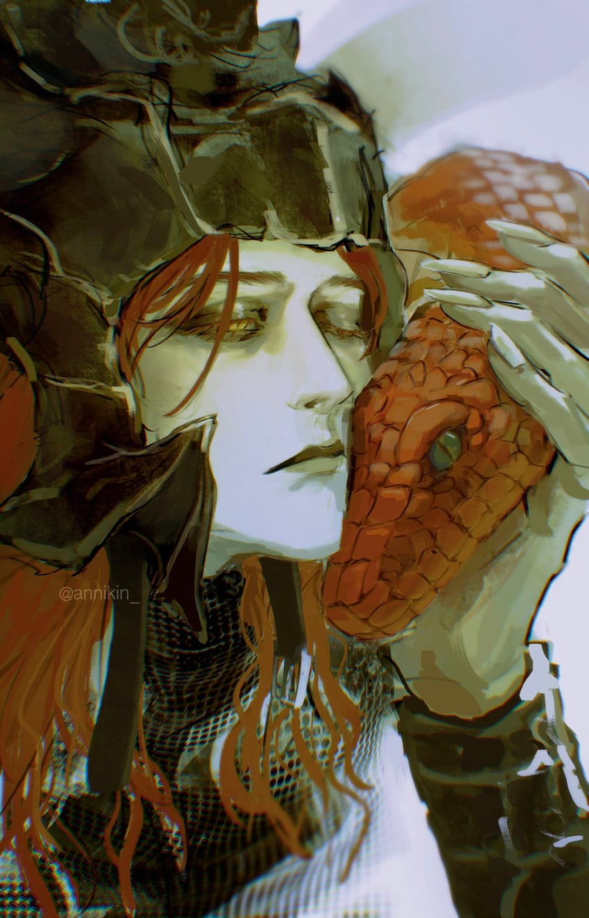 messmer the impaler (elden ring and 1 more) drawn by annikin