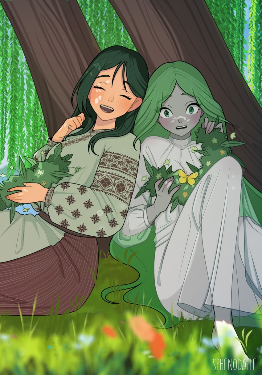 olesya and lilea (original and 1 more) drawn by sphenodaile