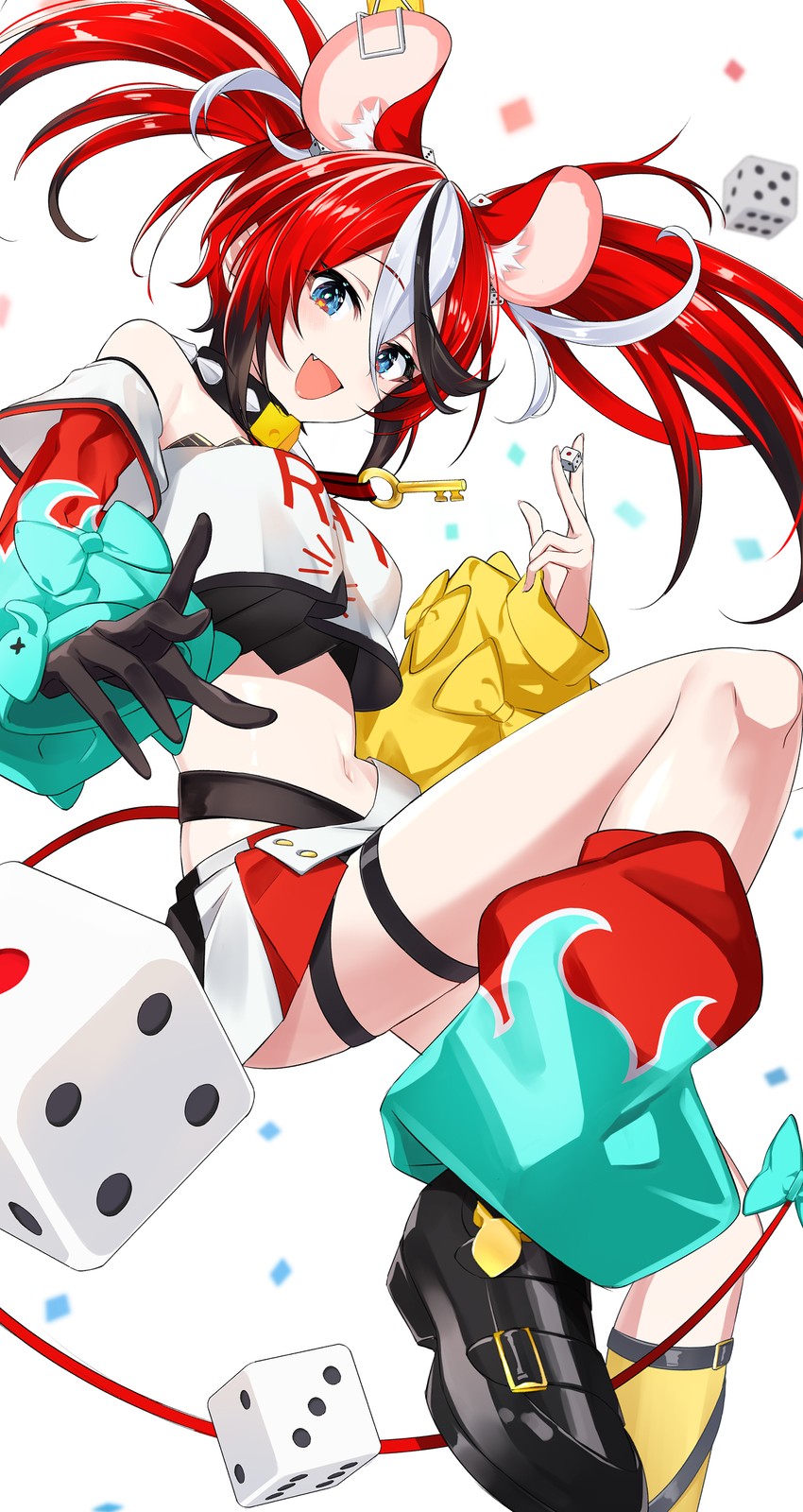 hakos baelz (hololive and 1 more) drawn by dice_gt
