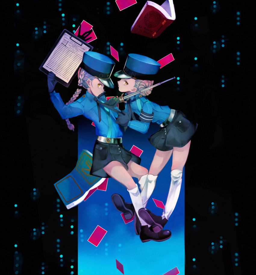 caroline and justine (persona and 1 more) drawn by aiaia