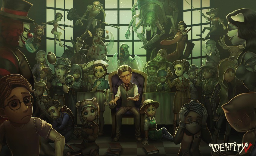 emma woods, joseph desaulniers, norton campbell, orpheus, aesop carl, and 25 more (identity v) drawn by biganiue