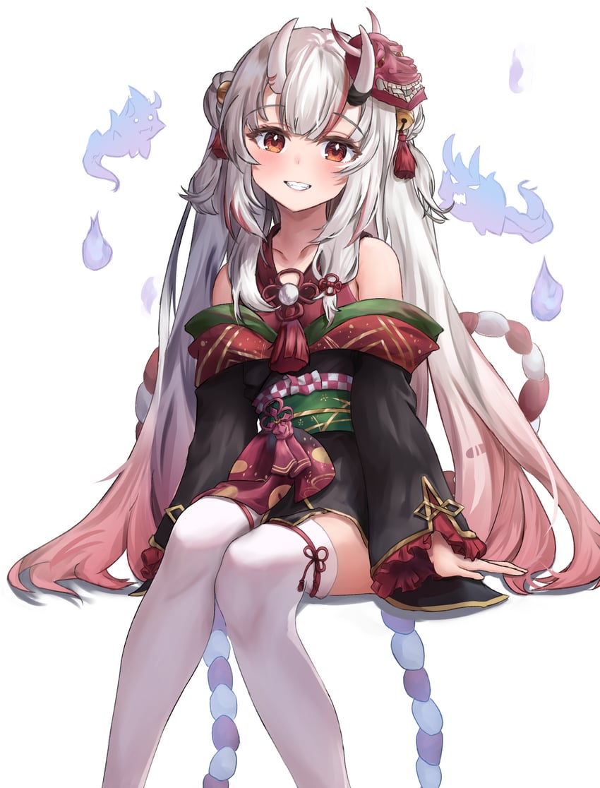 nakiri ayame, shiranui, and karma (hololive) drawn by una_hirag