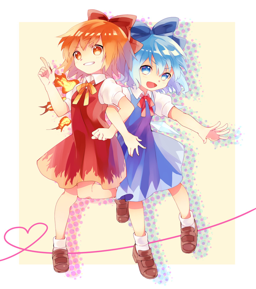 cirno and achi cirno (touhou) drawn by kurasaki_moroko