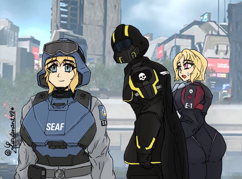 helldiver, seaf soldier, and eagle 1 (helldivers) drawn by lonestar_(comm_open)