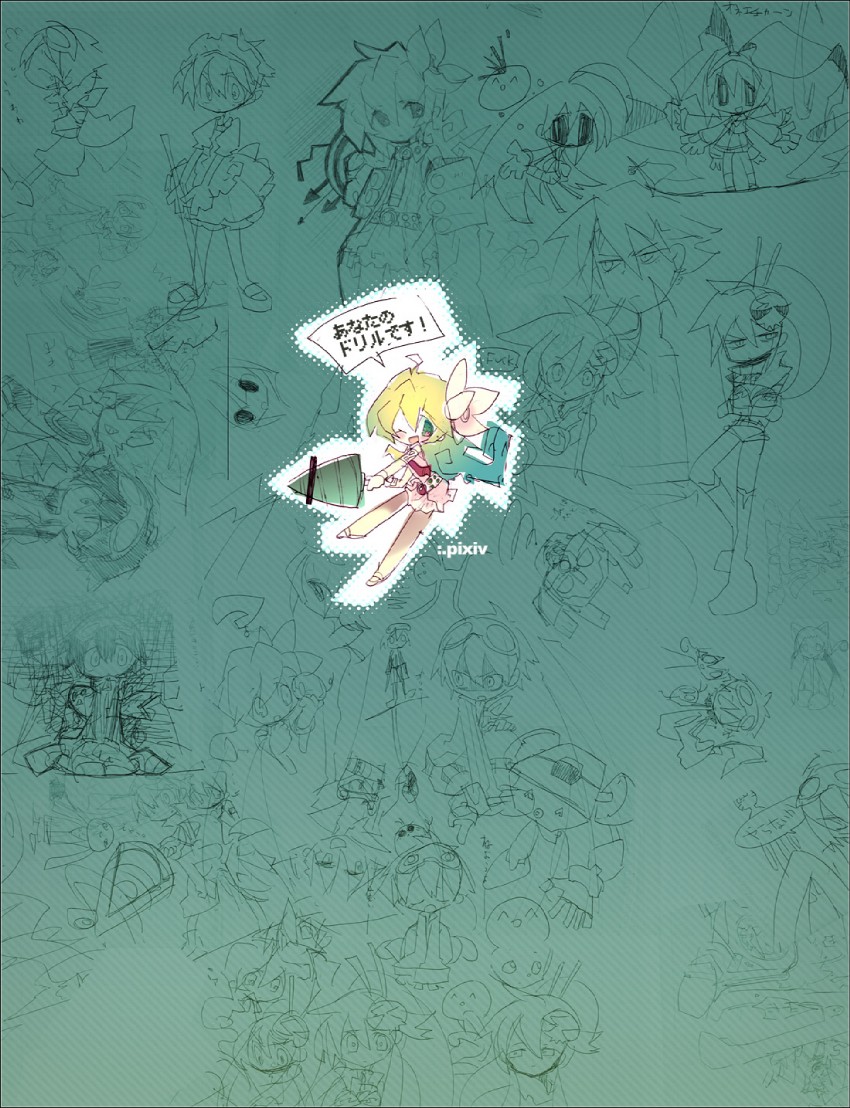 yoko littner, nia teppelin, simon, and kamina (tengen toppa gurren lagann) drawn by inuhito
