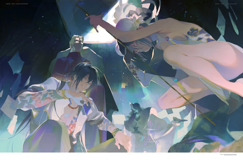 yan qing, qin liangyu, and li shuwen (fate and 1 more) drawn by rei_(sanbonzakura)