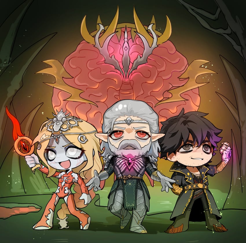 orin the red, enver gortash, ketheric thorm, and netherbrain (dungeons & dragons and 2 more) drawn by yy20251111