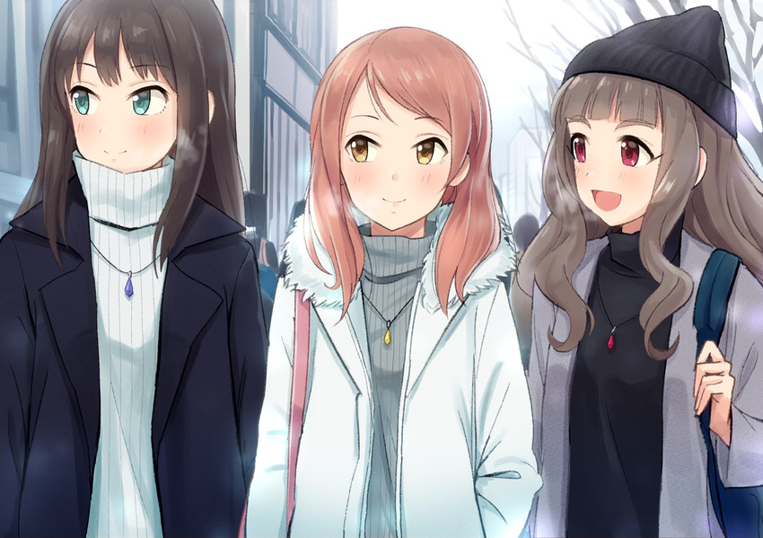 shibuya rin, hojo karen, and kamiya nao (idolmaster and 1 more) drawn by monza