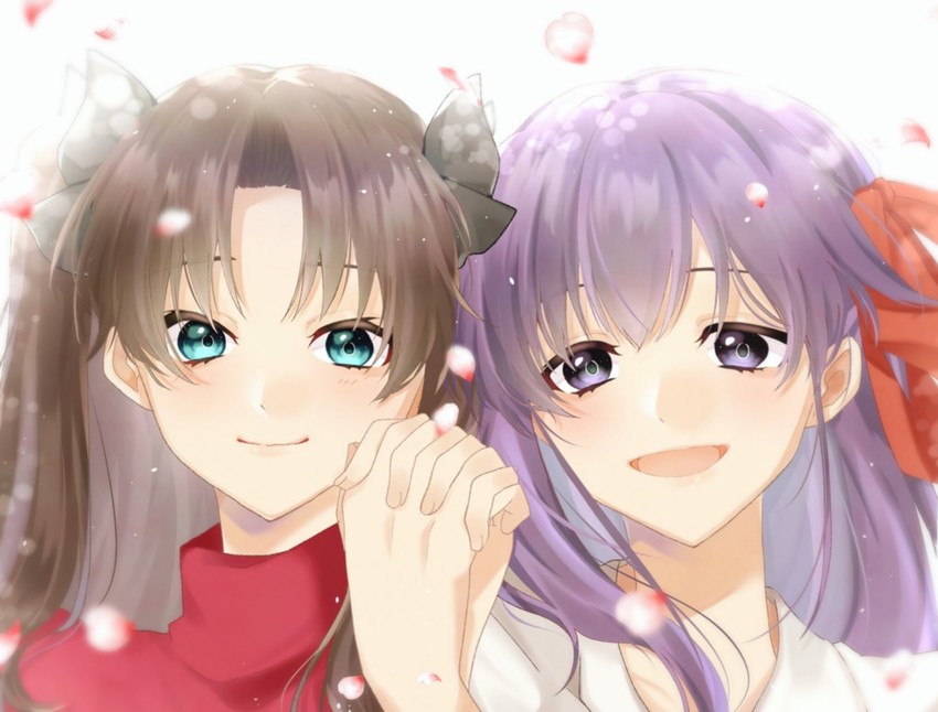 tohsaka rin and matou sakura (fate and 1 more) drawn by toutou_(fufu0o)