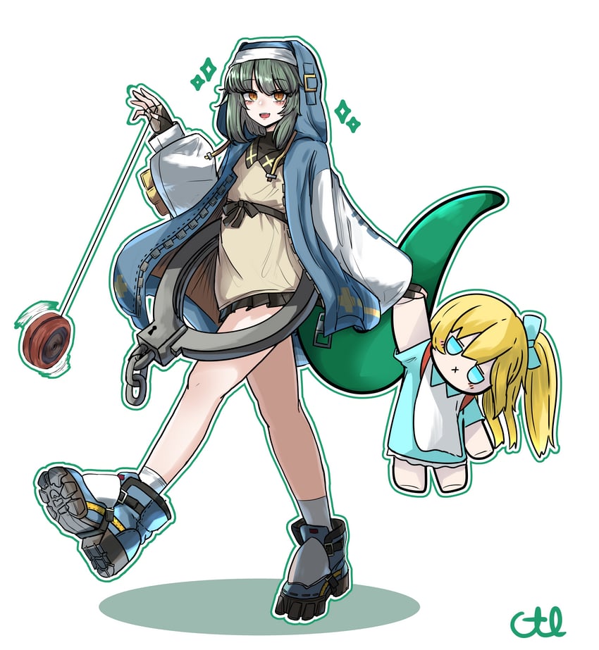 bridget, bill, and serpent god (guilty gear and 3 more) drawn by ctl