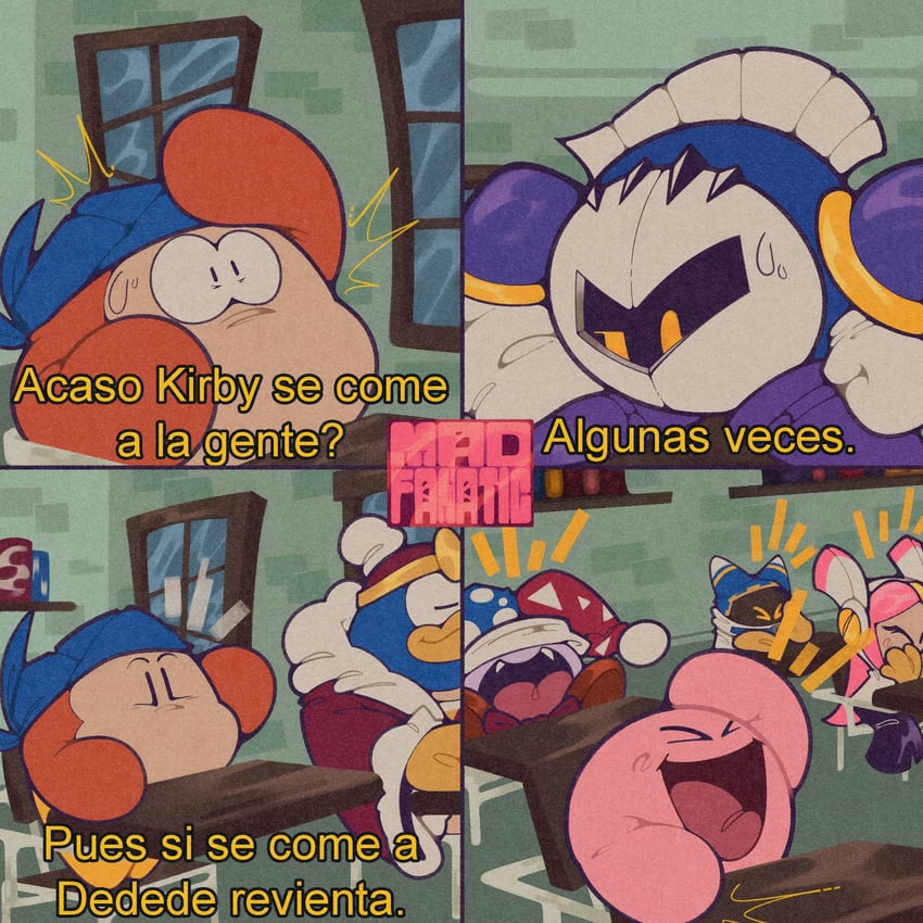 kirby, meta knight, king dedede, magolor, bandana waddle dee, and 2 more (kirby and 1 more) drawn by the_mad_fanatic
