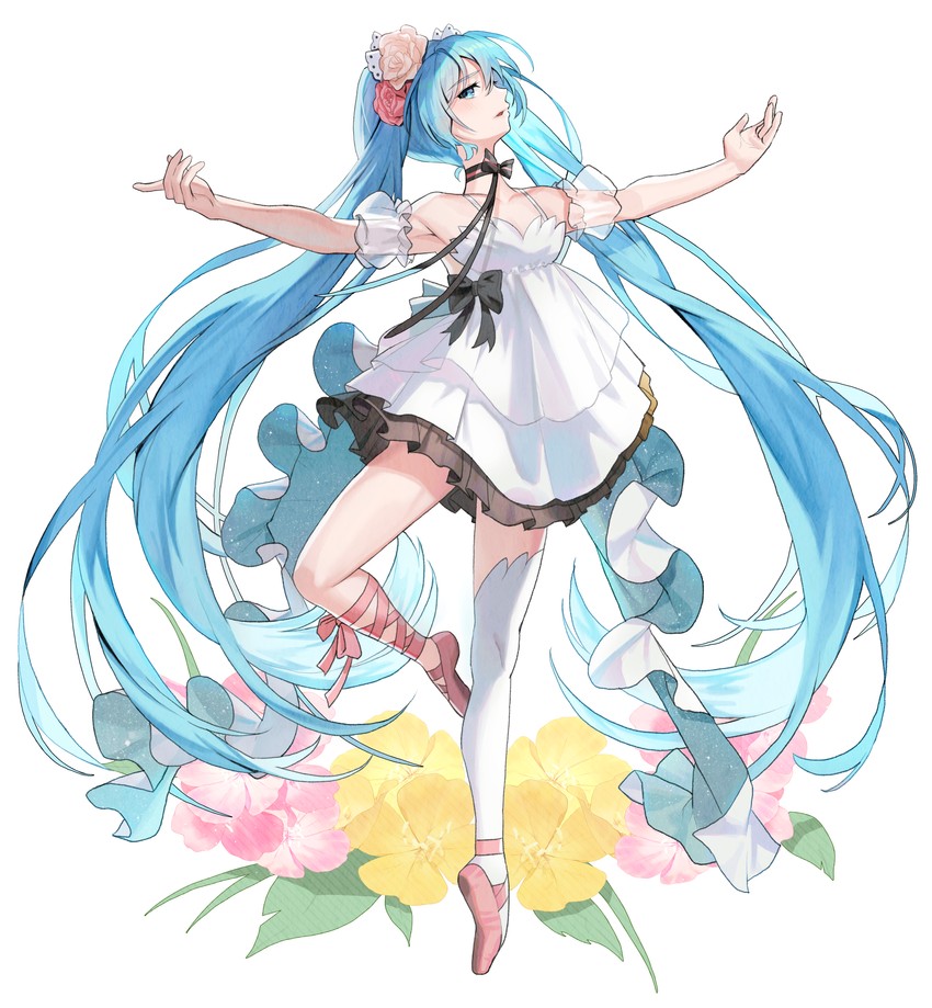 hatsune miku (vocaloid and 1 more) drawn by hyoin