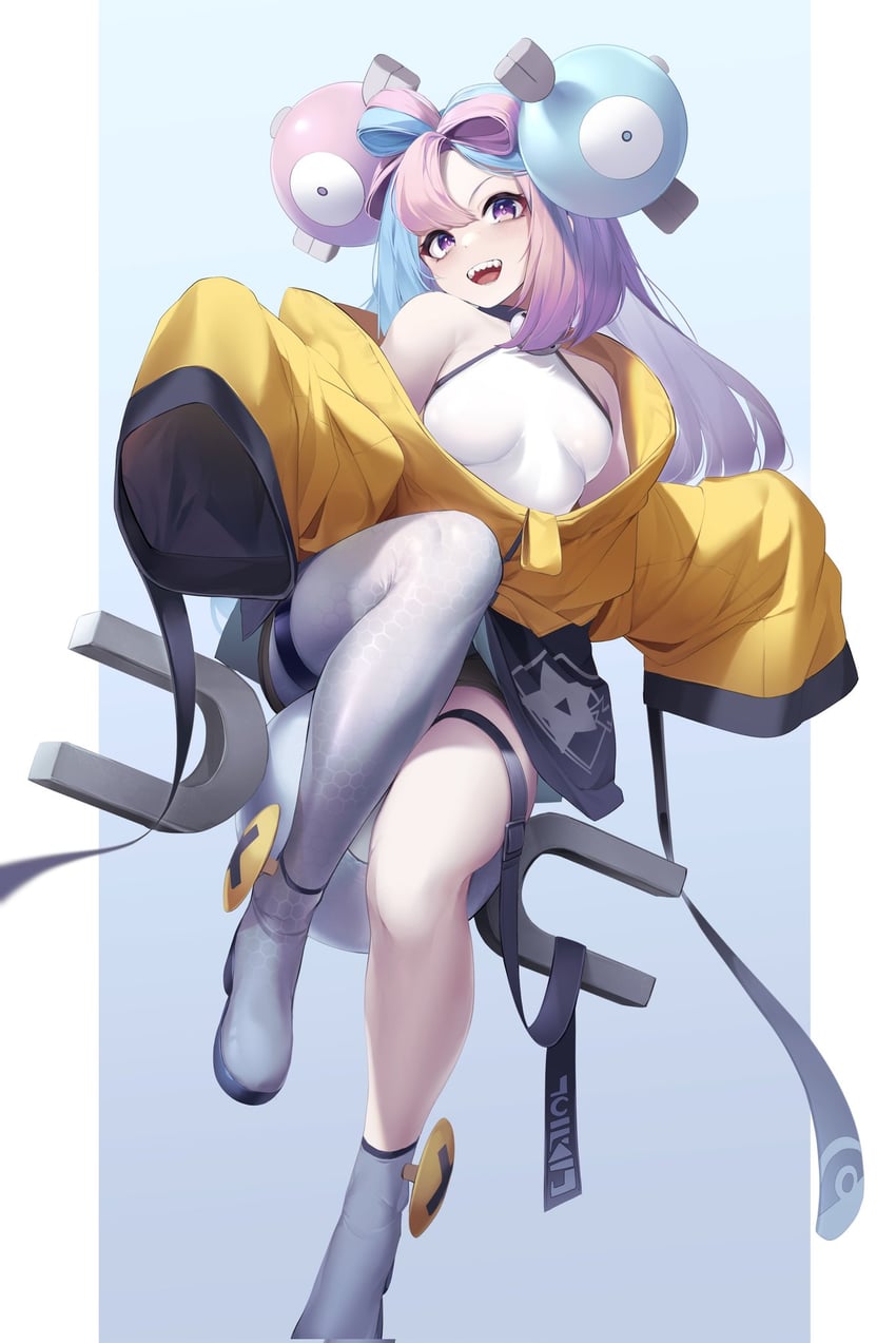 iono and magnemite (pokemon and 1 more) drawn by nine_(kanine41)