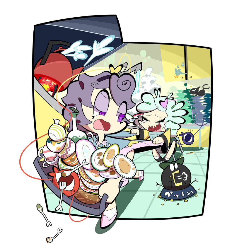 komeiji koishi, komeiji satori, kaenbyou rin, and reiuji utsuho (touhou) drawn by kuchibashi_(9180)