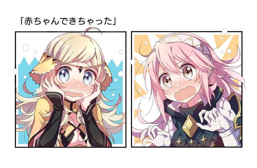ophelia and soleil (fire emblem and 1 more) drawn by mabokku