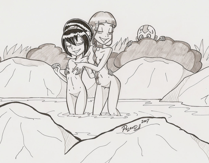 toph beifong, katara, and aang (avatar legends and 1 more)