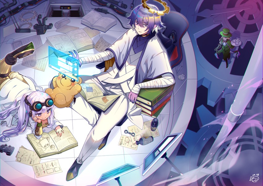 aurora sya lis kaymin, teddy demon, scissors sorceror, and m.o.t.h.e.r. (maou-jou de oyasumi) drawn by chikuwa0u0