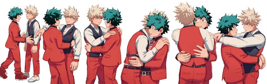 midoriya izuku and bakugou katsuki (boku no hero academia) drawn by lc._universe