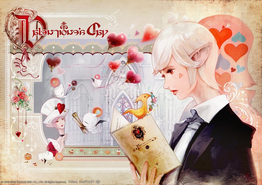 moogle, astrid de valentione, and lisette de valentione (final fantasy and 1 more) drawn by urabe_yoshimi