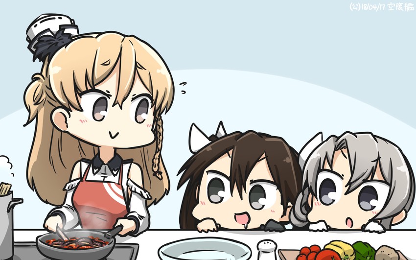 tone, zara, and nowaki (kantai collection) drawn by hamu_koutarou