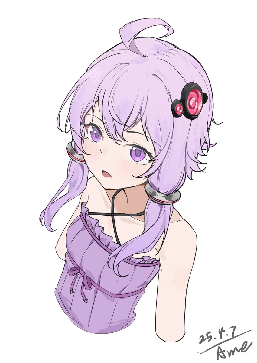 yuzuki yukari (vocaloid and 1 more) drawn by amely_elden