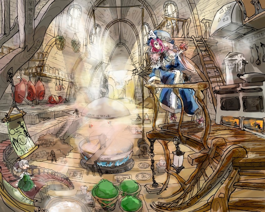 konpaku youmu and saigyouji yuyuko (touhou and 1 more) drawn by fifiruu
