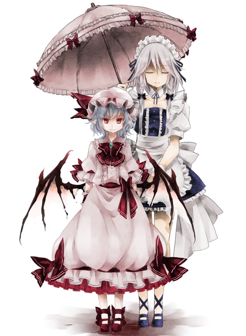 remilia scarlet and izayoi sakuya (touhou) drawn by toutenkou