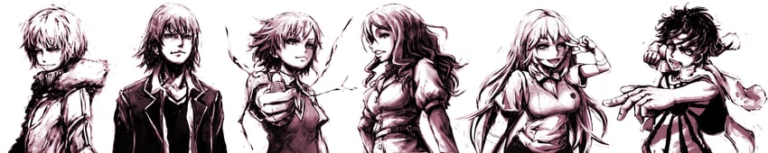 misaka mikoto, shokuhou misaki, accelerator, mugino shizuri, kakine teitoku, and 1 more (toaru majutsu no index and 2 more) drawn by same_2009