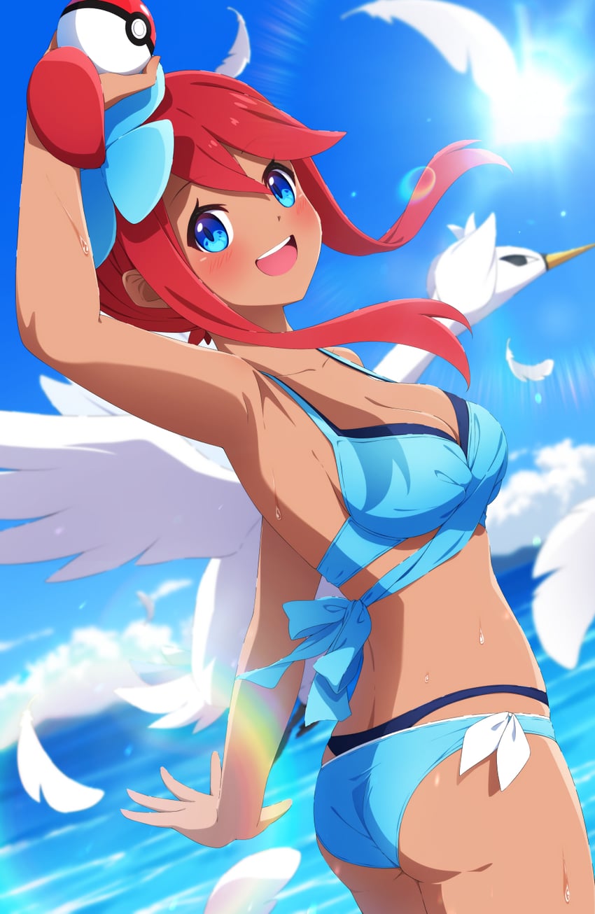 skyla and swanna (pokemon and 1 more) drawn by aoi_thomas