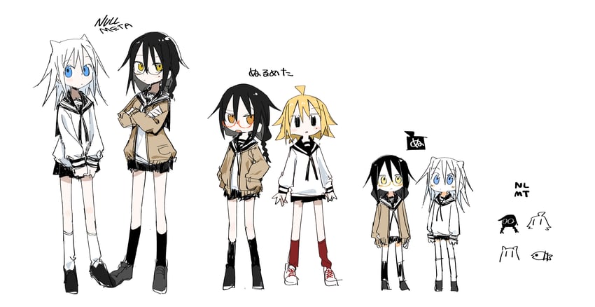 uozumi kurumi, souen chiaki, and takada shiyuki (null-meta) drawn by kokaki_mumose