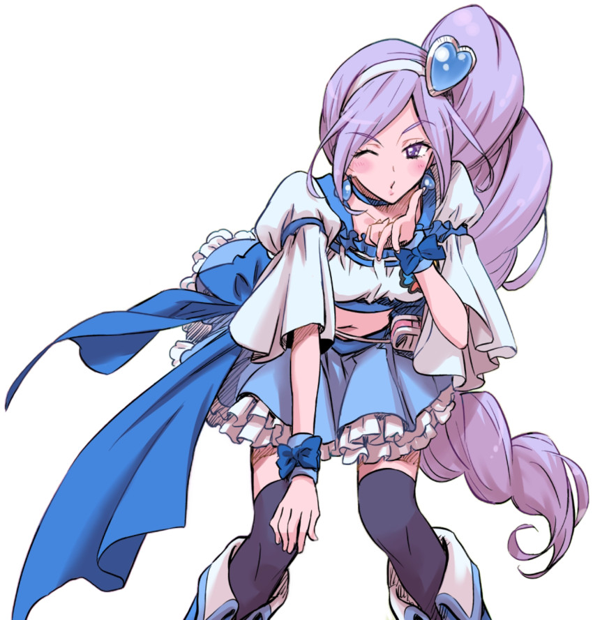 aono miki and cure berry (precure and 1 more) drawn by isedaichi_ken