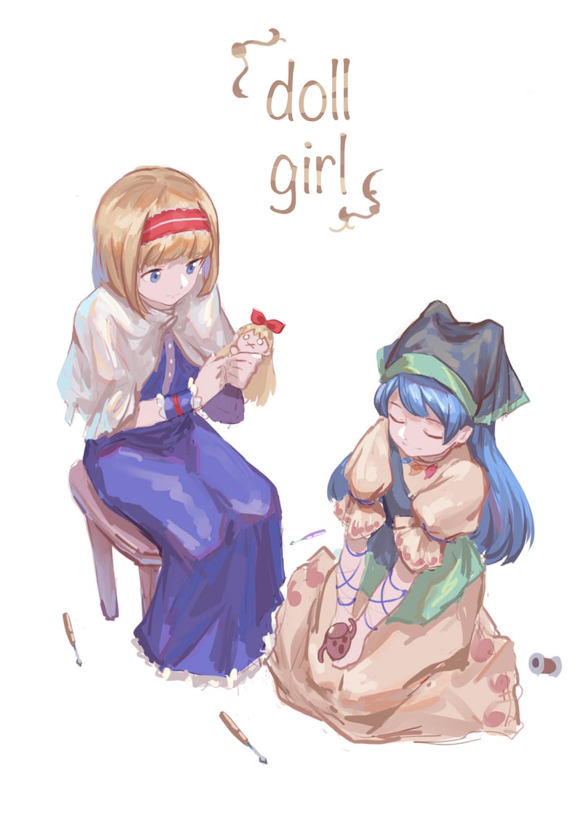 alice margatroid, shanghai doll, and haniyasushin keiki (touhou) drawn by wb_yimo