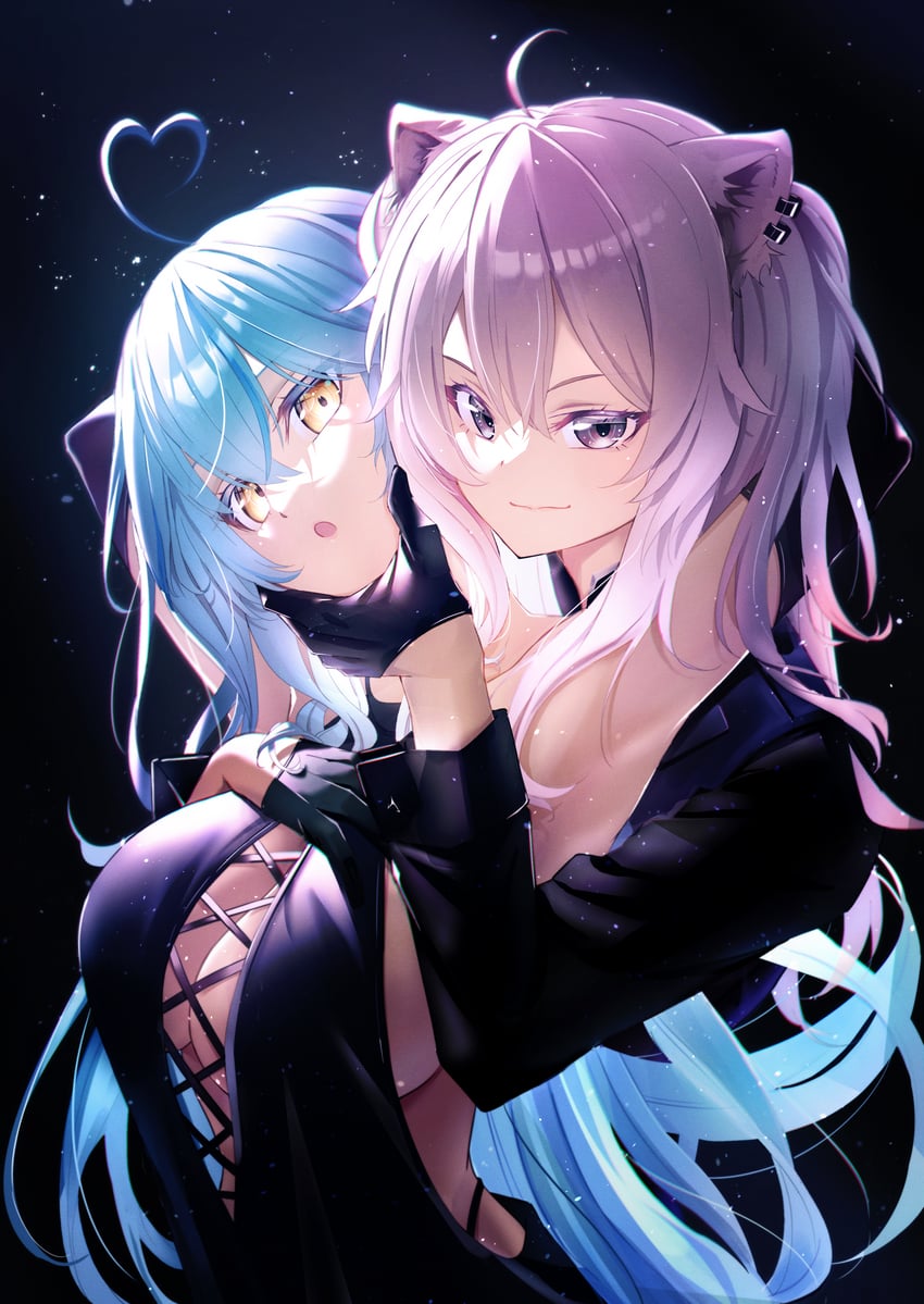 yukihana lamy and shishiro botan (hololive) drawn by 5to_rai