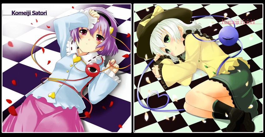 komeiji koishi and komeiji satori (touhou) drawn by toichi