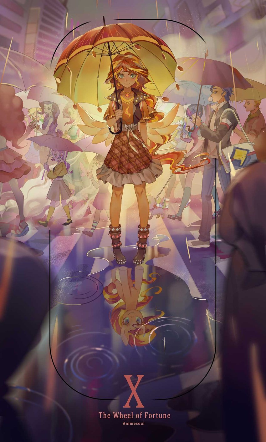 twilight sparkle, fluttershy, rainbow dash, pinkie pie, applejack, and 8 more (my little pony and 2 more) drawn by animesoul