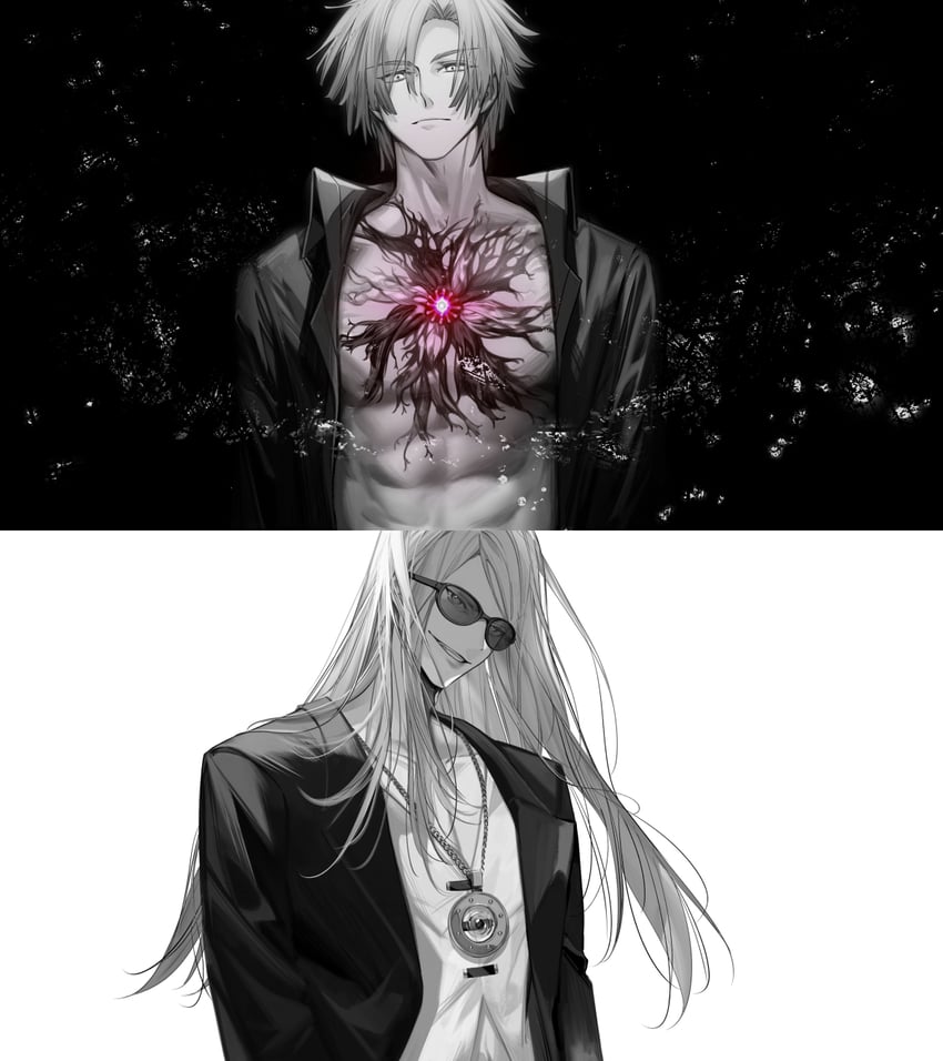 tezcatlipoca and daybit sem void (fate and 1 more) drawn by arlizi