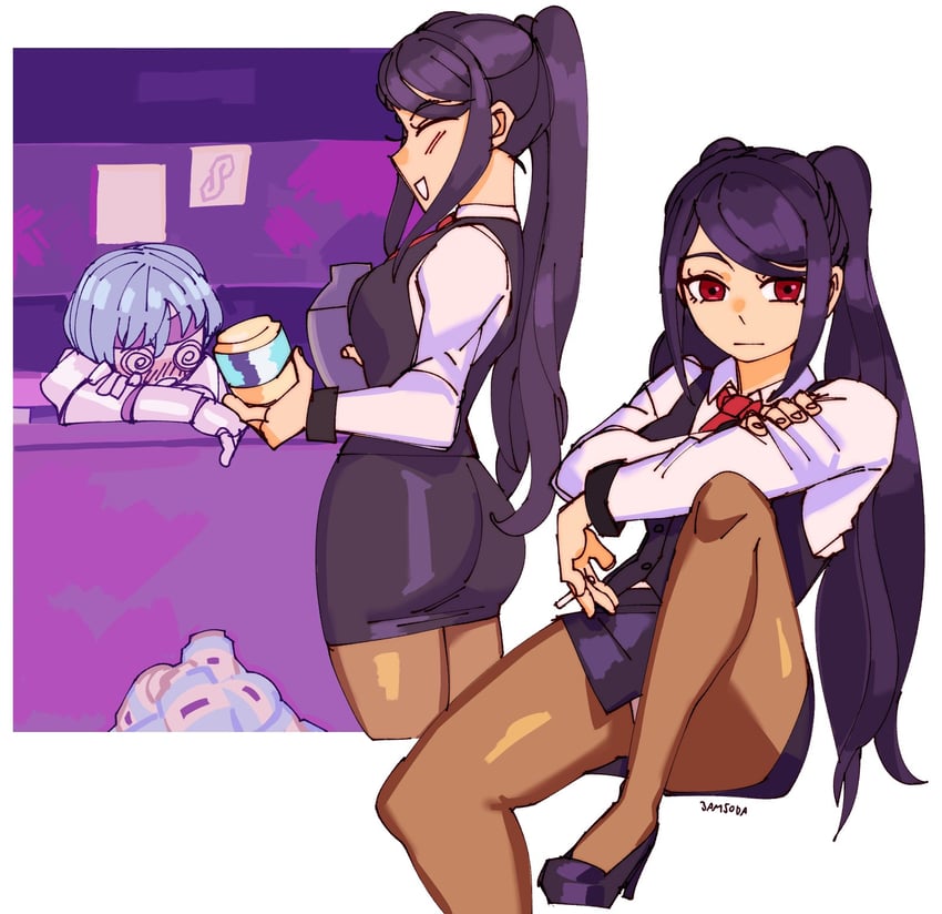 jill stingray and sei asagiri (va-11 hall-a) drawn by 3amsoda